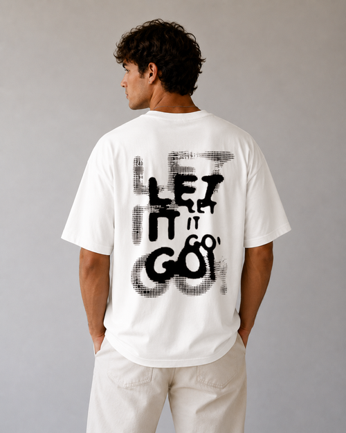 Let It Go Oversized T-Shirt – Streetwear Back Graphic Tee